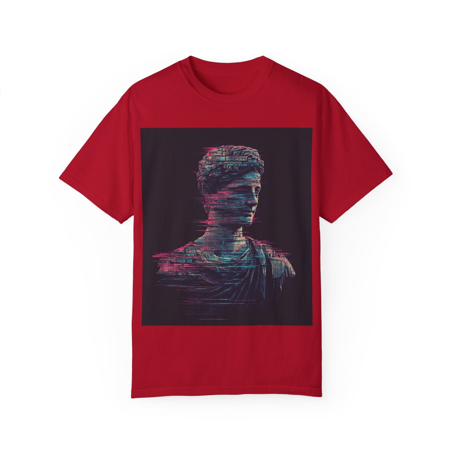Glitch Art Statue Design - Modern Vintage Vibe