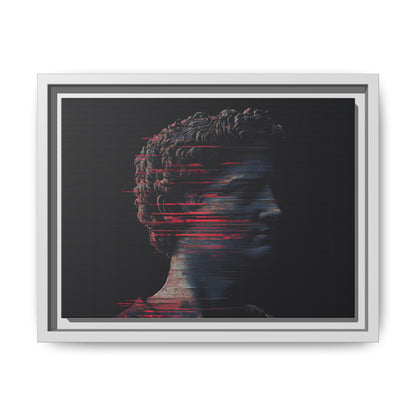 Modern Framed Matte Canvas Art - Abstract Gladiator Sculpture