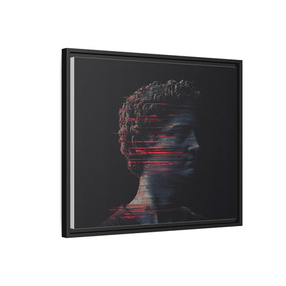 Modern Framed Matte Canvas Art - Abstract Gladiator Sculpture