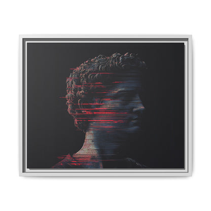 Modern Framed Matte Canvas Art - Abstract Gladiator Sculpture