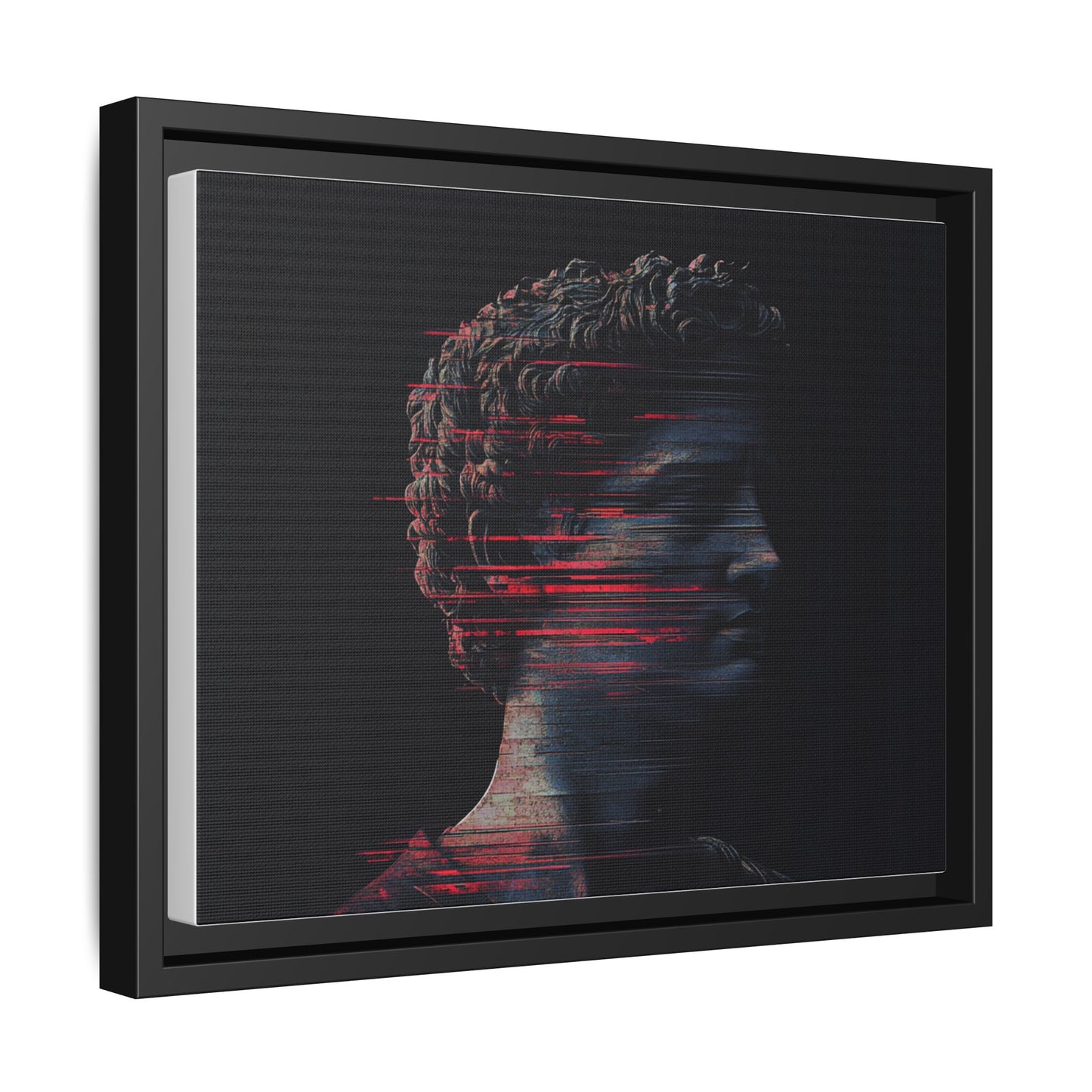 Modern Framed Matte Canvas Art - Abstract Gladiator Sculpture