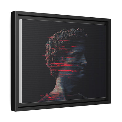 Modern Framed Matte Canvas Art - Abstract Gladiator Sculpture