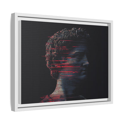 Modern Framed Matte Canvas Art - Abstract Gladiator Sculpture