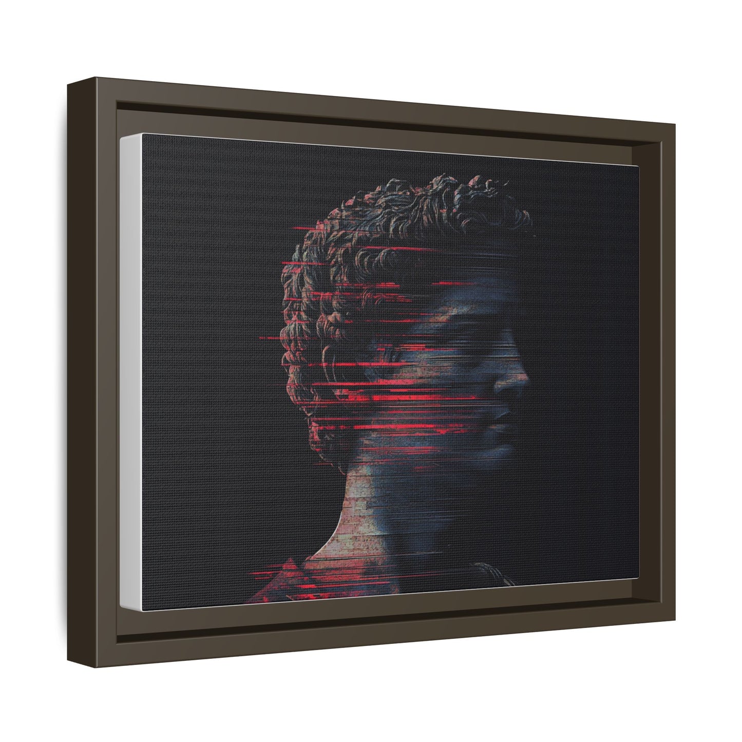 Modern Framed Matte Canvas Art - Abstract Gladiator Sculpture