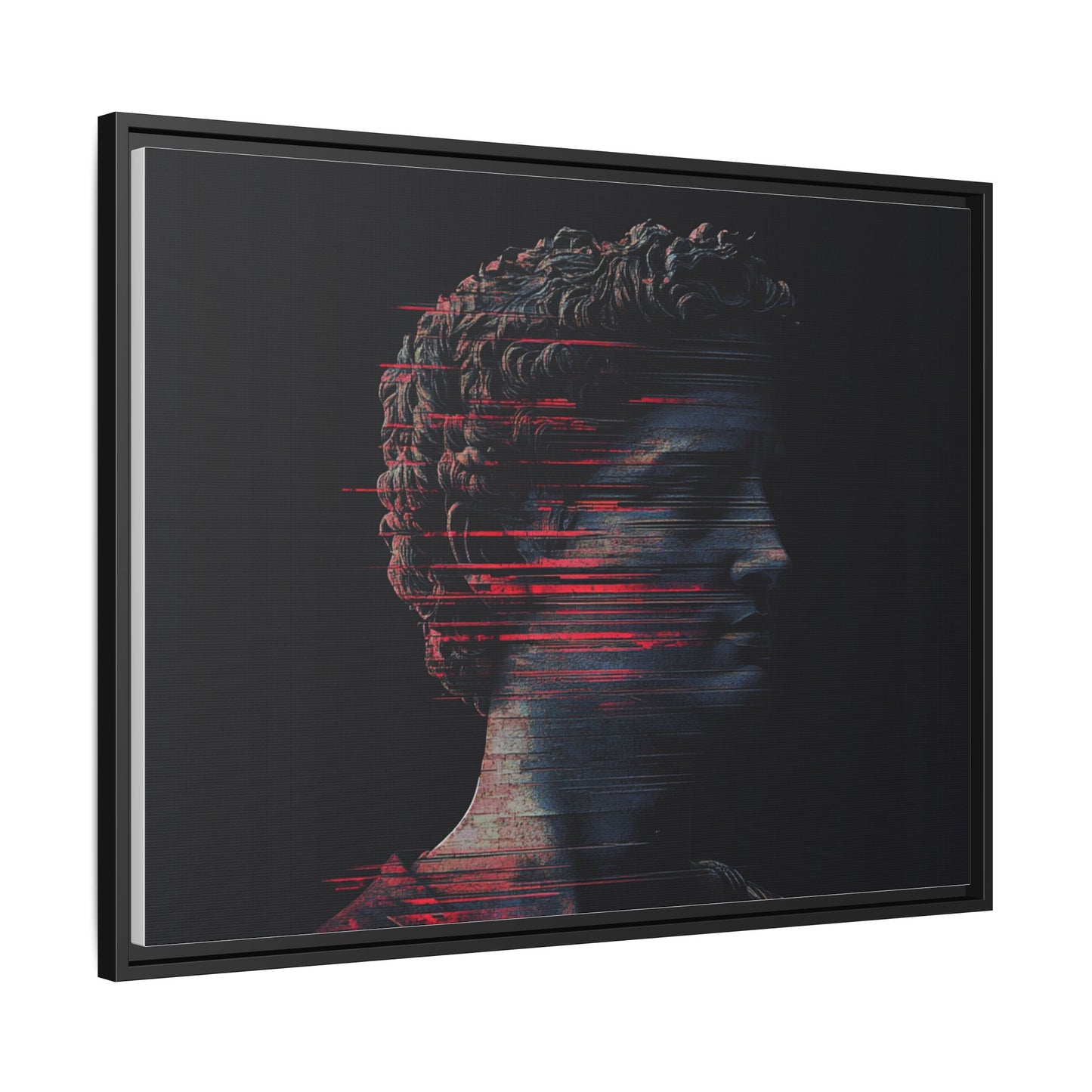 Modern Framed Matte Canvas Art - Abstract Gladiator Sculpture