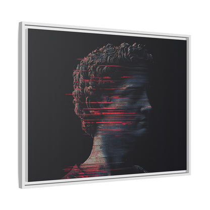 Modern Framed Matte Canvas Art - Abstract Gladiator Sculpture