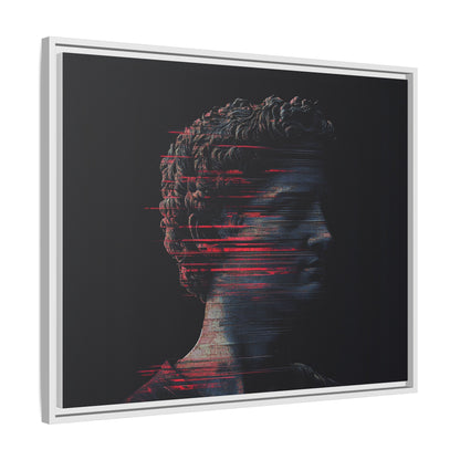 Modern Framed Matte Canvas Art - Abstract Gladiator Sculpture