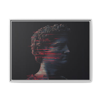 Modern Framed Matte Canvas Art - Abstract Gladiator Sculpture