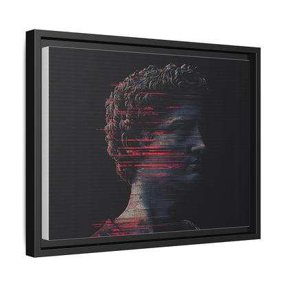 Modern Framed Matte Canvas Art - Abstract Gladiator Sculpture