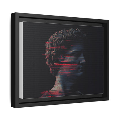 Modern Framed Matte Canvas Art - Abstract Gladiator Sculpture