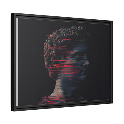 Modern Framed Matte Canvas Art - Abstract Gladiator Sculpture