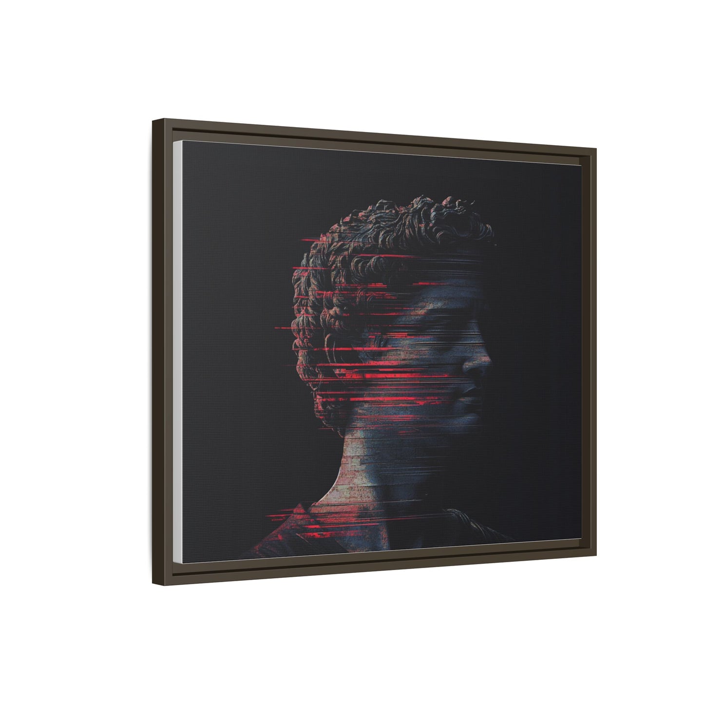 Modern Framed Matte Canvas Art - Abstract Gladiator Sculpture