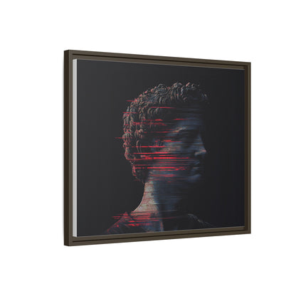 Modern Framed Matte Canvas Art - Abstract Gladiator Sculpture