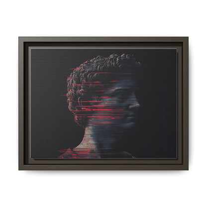 Modern Framed Matte Canvas Art - Abstract Gladiator Sculpture