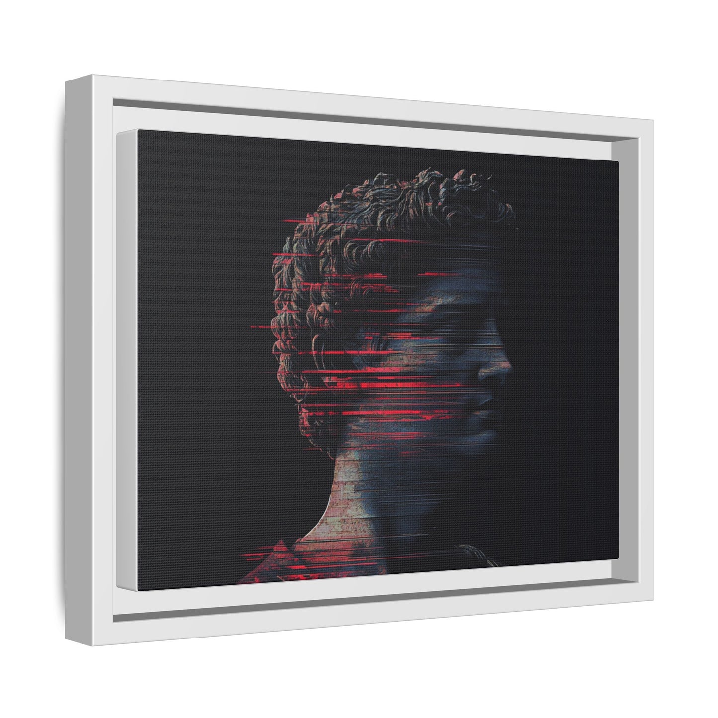 Modern Framed Matte Canvas Art - Abstract Gladiator Sculpture