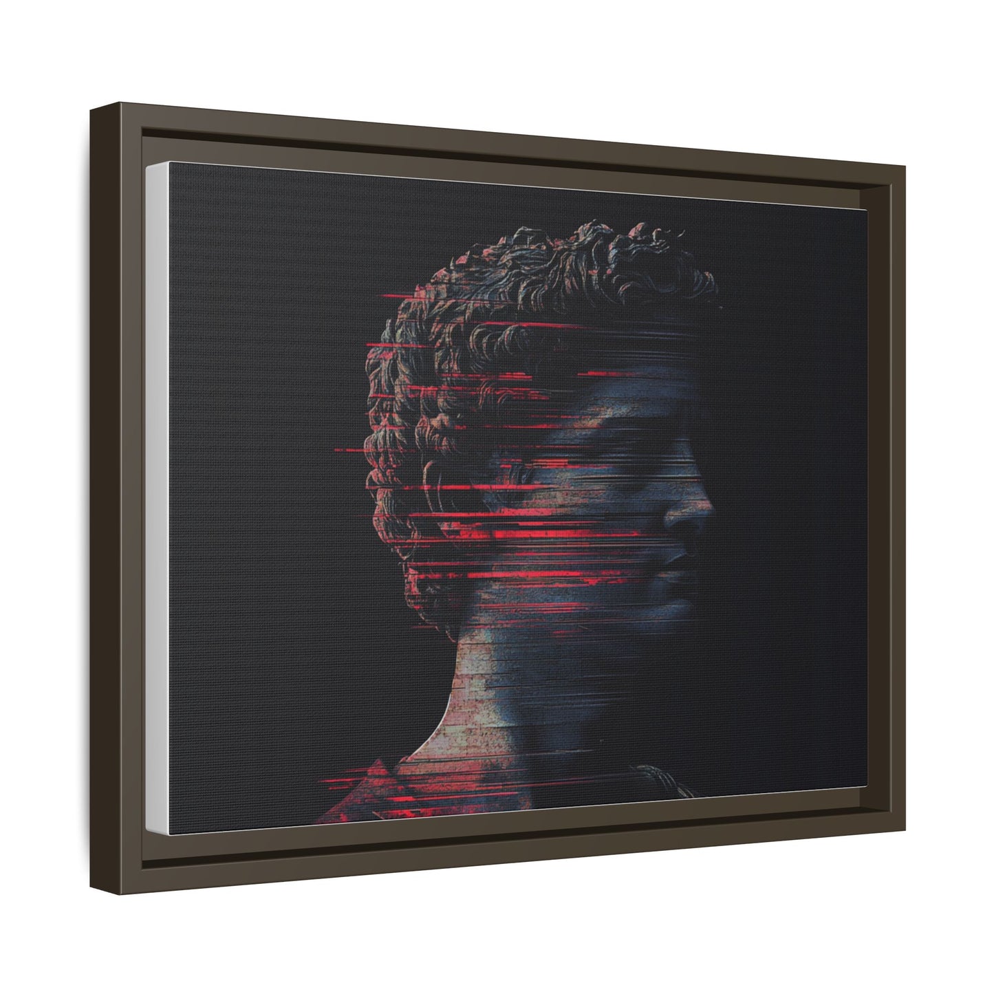 Modern Framed Matte Canvas Art - Abstract Gladiator Sculpture