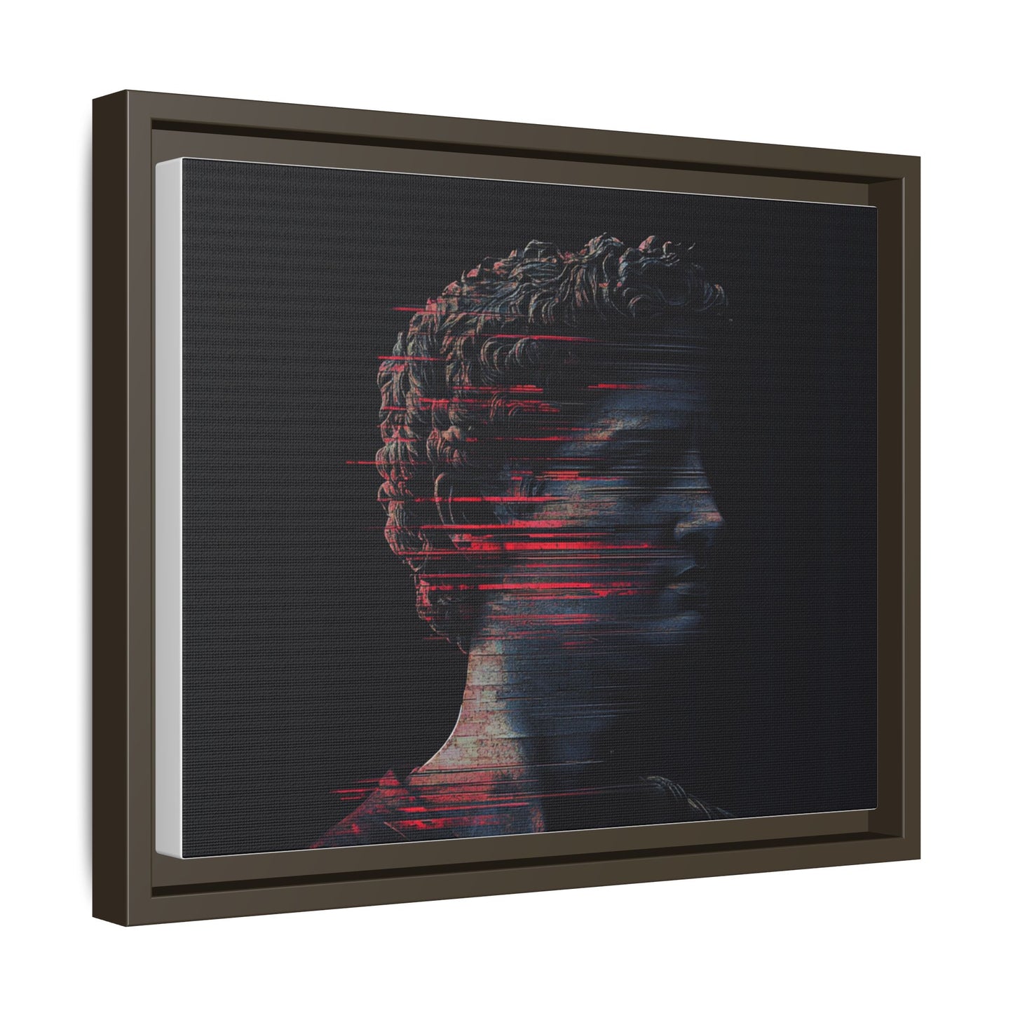 Modern Framed Matte Canvas Art - Abstract Gladiator Sculpture