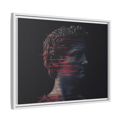 Modern Framed Matte Canvas Art - Abstract Gladiator Sculpture