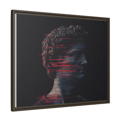 Modern Framed Matte Canvas Art - Abstract Gladiator Sculpture