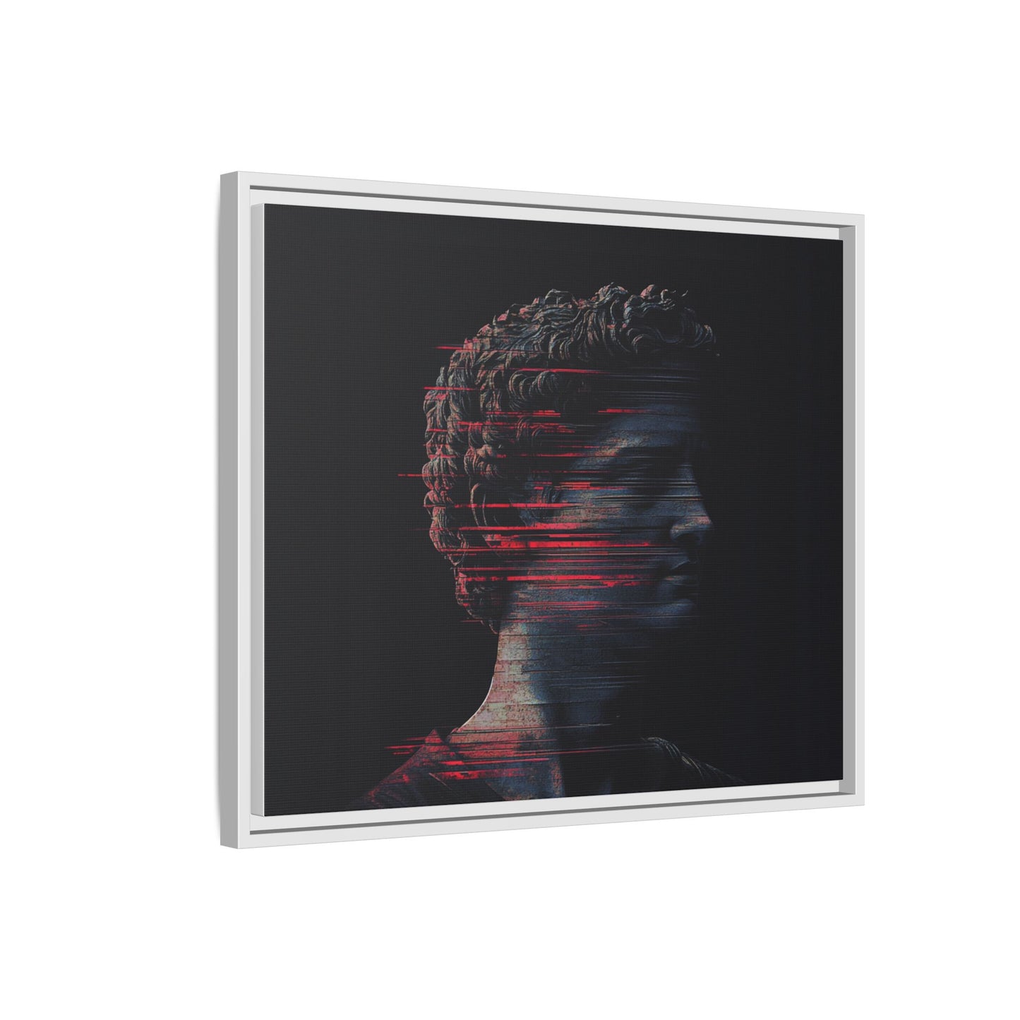 Modern Framed Matte Canvas Art - Abstract Gladiator Sculpture