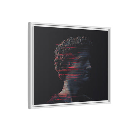 Modern Framed Matte Canvas Art - Abstract Gladiator Sculpture