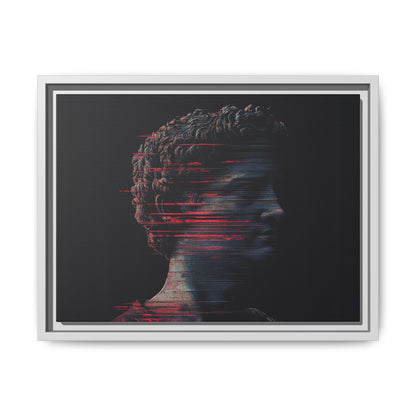 Modern Framed Matte Canvas Art - Abstract Gladiator Sculpture