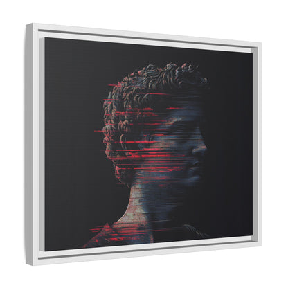 Modern Framed Matte Canvas Art - Abstract Gladiator Sculpture